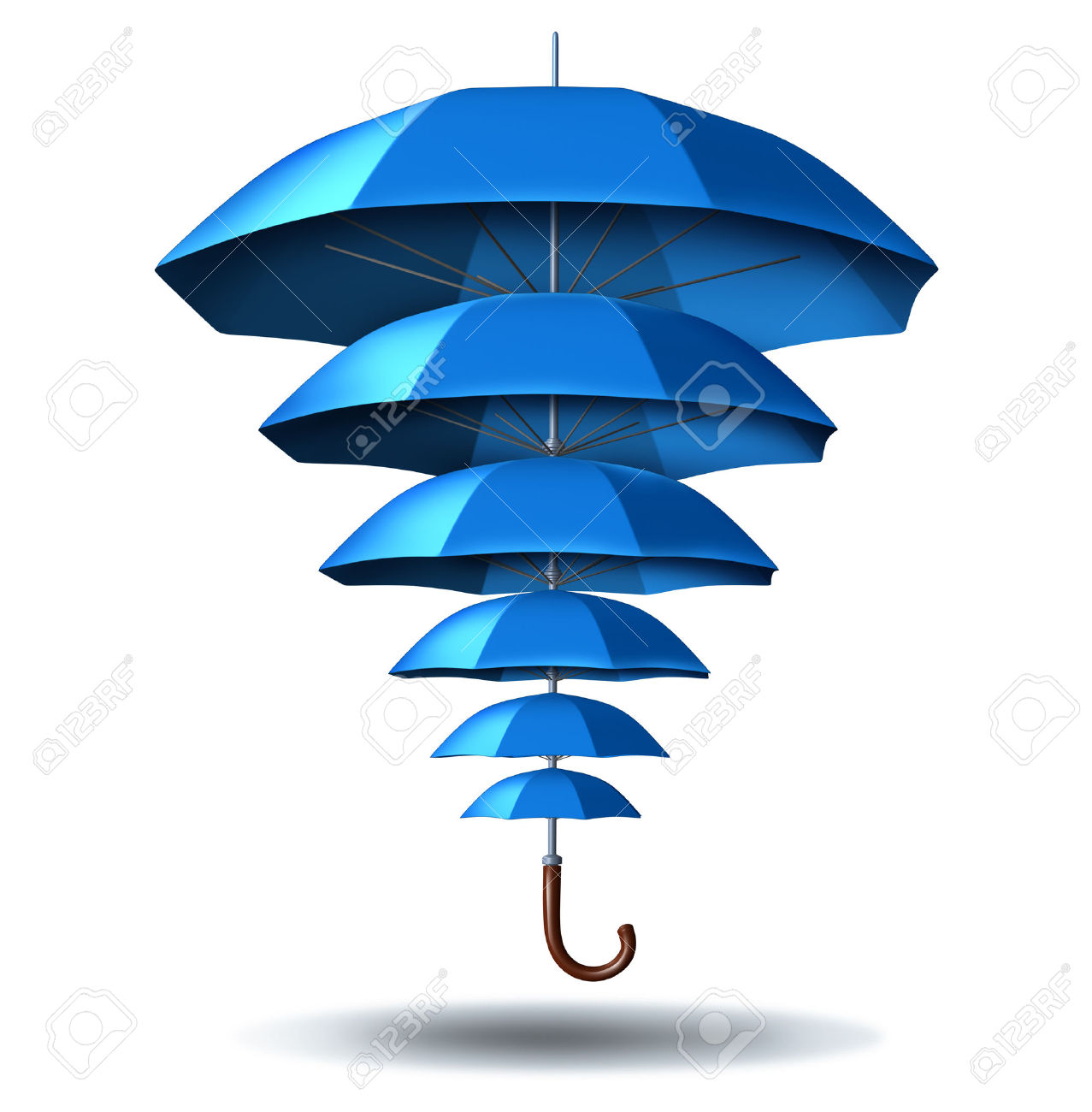 27658793-Increased-business-protection-and-growing-community-security-concept-with-a-blue-umbrella-metaphor-c-Stock-Photo